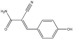 2-cyano-3-(4-hydroxyphenyl)acrylamide Struktur