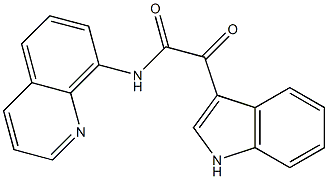 2-(1H-indol-3-yl)-2-oxo-N-(8-quinolinyl)acetamide Struktur