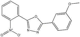 2-(3-methoxyphenyl)-5-(2-nitrophenyl)-1,3,4-oxadiazole Struktur