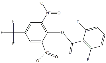 2,6-dinitro-4-(trifluoromethyl)phenyl 2,6-difluorobenzoate Struktur