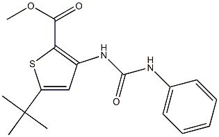 methyl 3-[(anilinocarbonyl)amino]-5-(tert-butyl)thiophene-2-carboxylate Struktur