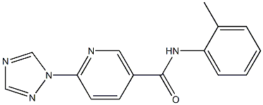 N-(2-methylphenyl)-6-(1H-1,2,4-triazol-1-yl)nicotinamide Struktur