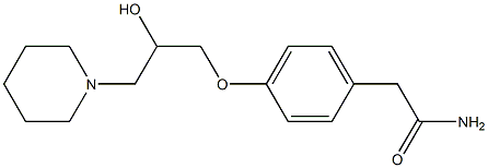 2-[4-(2-hydroxy-3-piperidinopropoxy)phenyl]acetamide Struktur