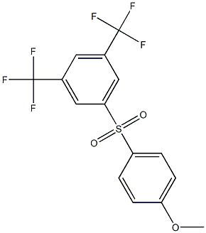 1-[(4-methoxyphenyl)sulfonyl]-3,5-di(trifluoromethyl)benzene Struktur