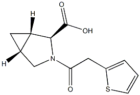 (1S,2S,5R)-3-[2-(2-thienyl)acetyl]-3-azabicyclo[3.1.0]hexane-2-carboxylic acid Struktur