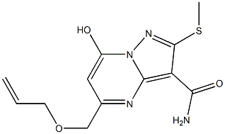 5-[(allyloxy)methyl]-7-hydroxy-2-(methylthio)pyrazolo[1,5-a]pyrimidine-3-carboxamide Struktur