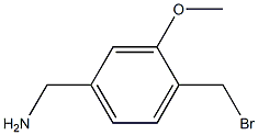 (4-(bromomethyl)-3-methoxyphenyl)methanamine Struktur