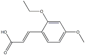 (E)-3-(2-ethoxy-4-methoxyphenyl)acrylic acid Struktur