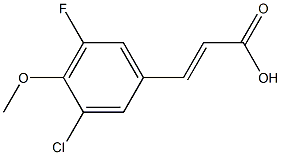 (E)-3-(3-chloro-5-fluoro-4-methoxyphenyl)acrylic acid Struktur