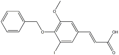 (E)-3-(4-(benzyloxy)-3-iodo-5-methoxyphenyl)acrylic acid Struktur