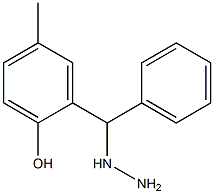 1-((2-hydroxy-5-methylphenyl)(phenyl)methyl)hydrazine Struktur