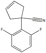 1-(2,6-difluorophenyl)cyclopent-3-enecarbonitrile Struktur