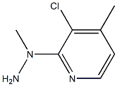 1-(3-chloro-4-methylpyridin-2-yl)-1-methylhydrazine Struktur