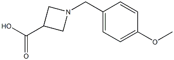 1-(4-methoxybenzyl)azetidine-3-carboxylic acid Struktur