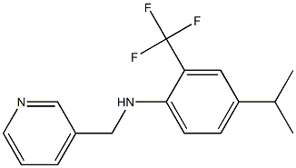 2-(trifluoromethyl)-4-isopropyl-N-((pyridin-3-yl)methyl)benzenamine Struktur