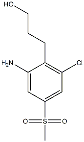 3-(2-amino-6-chloro-4-(methylsulfonyl)phenyl)propan-1-ol Struktur