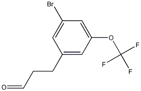 3-(3-bromo-5-(trifluoromethoxy)phenyl)propanal Struktur