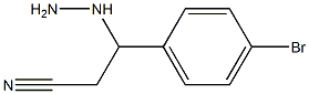 3-(4-bromophenyl)-3-hydrazinylpropanenitrile Struktur