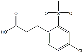 3-(4-chloro-2-(methylsulfonyl)phenyl)propanoic acid Struktur