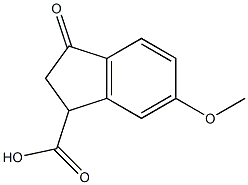 6-methoxy-3-oxo-2,3-dihydro-1H-indene-1-carboxylic acid Struktur