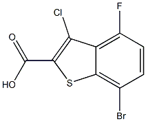 7-bromo-3-chloro-4-fluorobenzo[b]thiophene-2-carboxylic acid Struktur