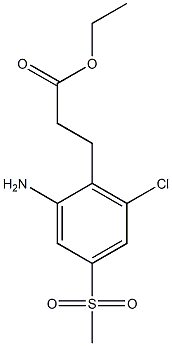 ethyl 3-(2-amino-6-chloro-4-(methylsulfonyl)phenyl)propanoate Struktur