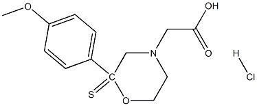 2-(4-Methoxyphenyl)-2-Thiomorpholinoacetic Acid Hydrochloride Struktur