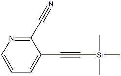 3-(2-(trimethylsilyl)ethynyl)picolinonitrile Struktur