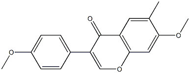 7-methoxy-3-(4-methoxyphenyl)-6-methyl-4H-chromen-4-one Struktur