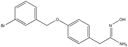 (1Z)-2-{4-[(3-bromobenzyl)oxy]phenyl}-N'-hydroxyethanimidamide Struktur