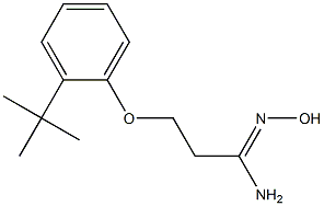 (1Z)-3-(2-tert-butylphenoxy)-N'-hydroxypropanimidamide Struktur