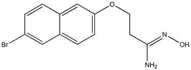 (1Z)-3-[(6-bromo-2-naphthyl)oxy]-N'-hydroxypropanimidamide Struktur