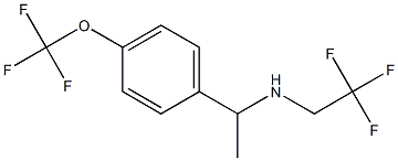 (2,2,2-trifluoroethyl)({1-[4-(trifluoromethoxy)phenyl]ethyl})amine Struktur