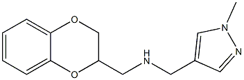 (2,3-dihydro-1,4-benzodioxin-2-ylmethyl)[(1-methyl-1H-pyrazol-4-yl)methyl]amine Struktur