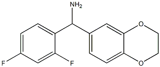 (2,4-difluorophenyl)(2,3-dihydro-1,4-benzodioxin-6-yl)methanamine Struktur