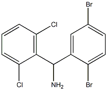 (2,5-dibromophenyl)(2,6-dichlorophenyl)methanamine Struktur