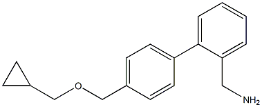 (2-{4-[(cyclopropylmethoxy)methyl]phenyl}phenyl)methanamine Struktur