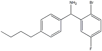 (2-bromo-5-fluorophenyl)(4-butylphenyl)methanamine Struktur