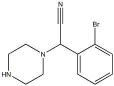 (2-bromophenyl)(piperazin-1-yl)acetonitrile Struktur