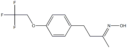 (2E)-4-[4-(2,2,2-trifluoroethoxy)phenyl]butan-2-one oxime Struktur