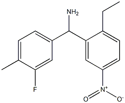 (2-ethyl-5-nitrophenyl)(3-fluoro-4-methylphenyl)methanamine Struktur