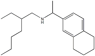 (2-ethylhexyl)[1-(5,6,7,8-tetrahydronaphthalen-2-yl)ethyl]amine Struktur