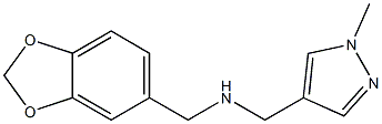 (2H-1,3-benzodioxol-5-ylmethyl)[(1-methyl-1H-pyrazol-4-yl)methyl]amine Struktur