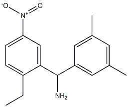 (3,5-dimethylphenyl)(2-ethyl-5-nitrophenyl)methanamine Struktur