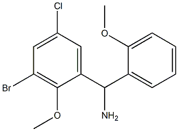 (3-bromo-5-chloro-2-methoxyphenyl)(2-methoxyphenyl)methanamine Struktur