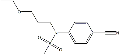 (4-cyanophenyl)-N-(3-ethoxypropyl)methanesulfonamide Struktur