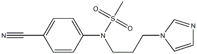 (4-cyanophenyl)-N-[3-(1H-imidazol-1-yl)propyl]methanesulfonamide Struktur