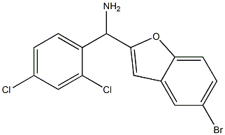 (5-bromo-1-benzofuran-2-yl)(2,4-dichlorophenyl)methanamine Struktur