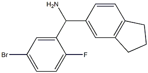 (5-bromo-2-fluorophenyl)(2,3-dihydro-1H-inden-5-yl)methanamine Struktur