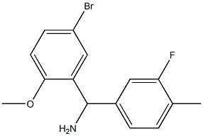 (5-bromo-2-methoxyphenyl)(3-fluoro-4-methylphenyl)methanamine Struktur